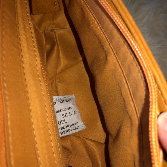 Shoulder Bag Purse Handbag by Zebra Mustard Faux Leather long Strap - Picture 7 of 11